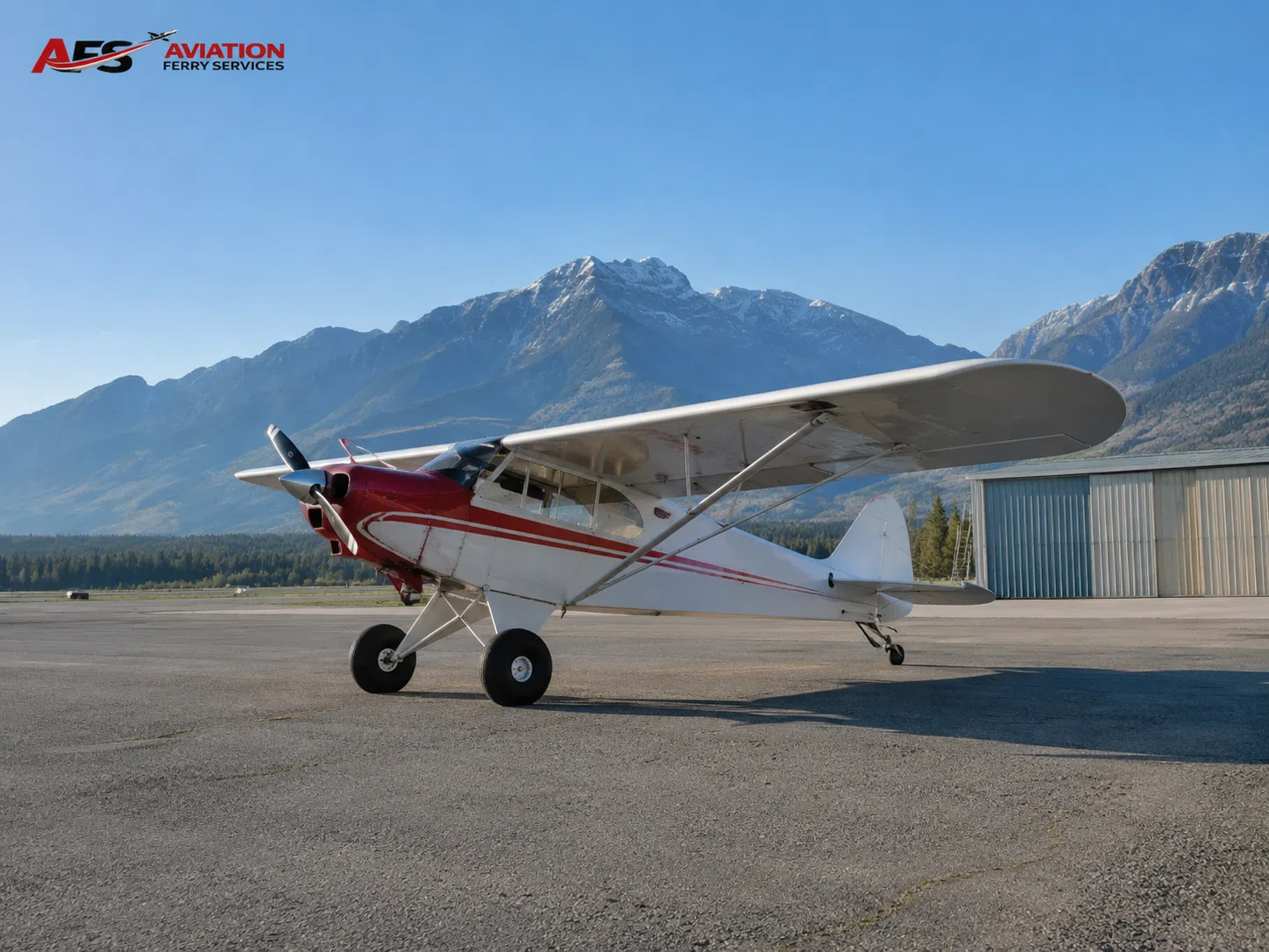 AFS aircraft photo — light aircraft with mountain backdrop