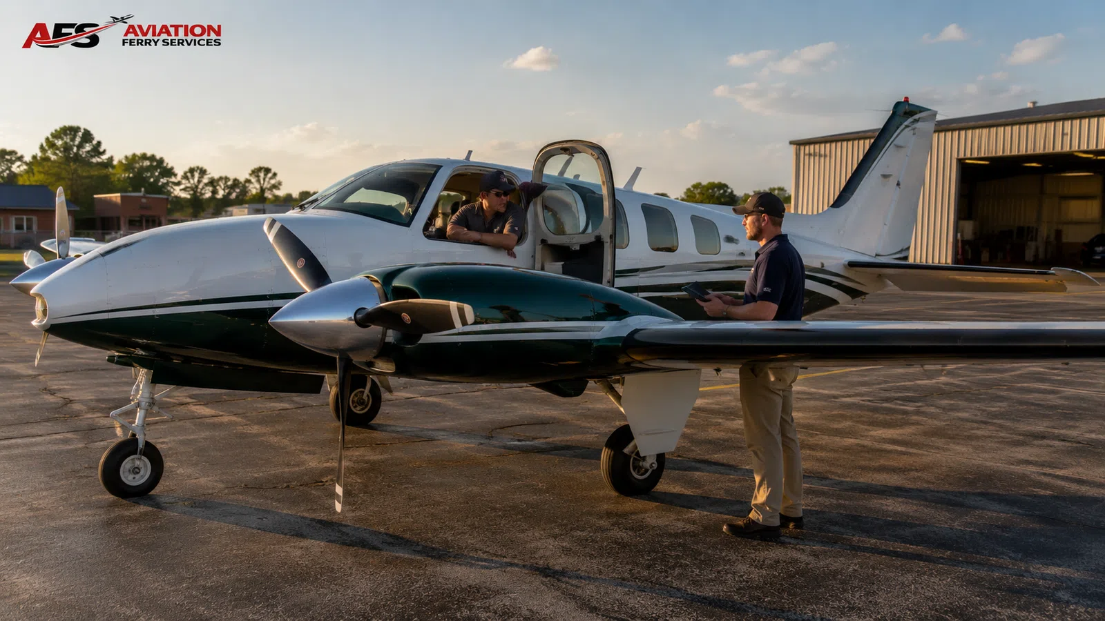 AFS aircraft photo — aircraft ramp and cockpit context
