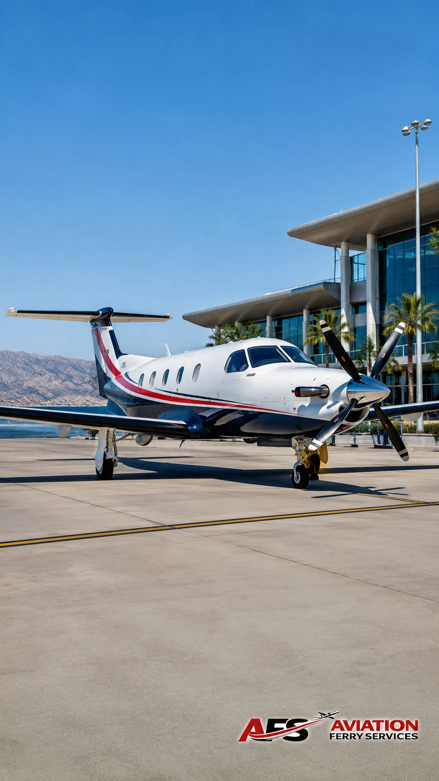 AFS aircraft photo — high-wing aircraft ramp view