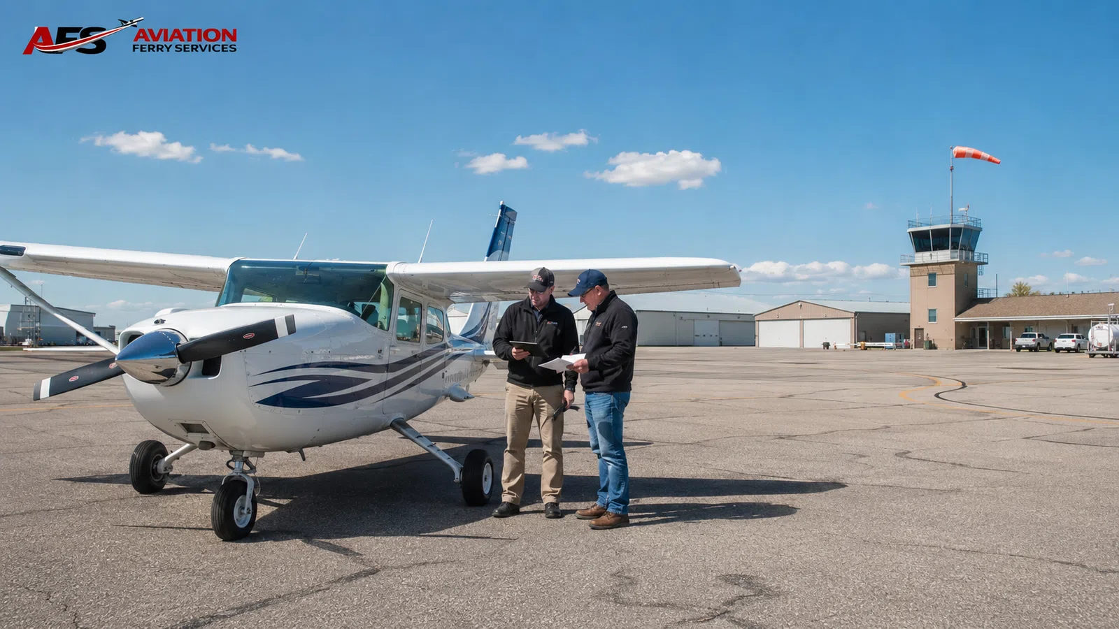 AFS aircraft photo — light aircraft positioned on the ramp