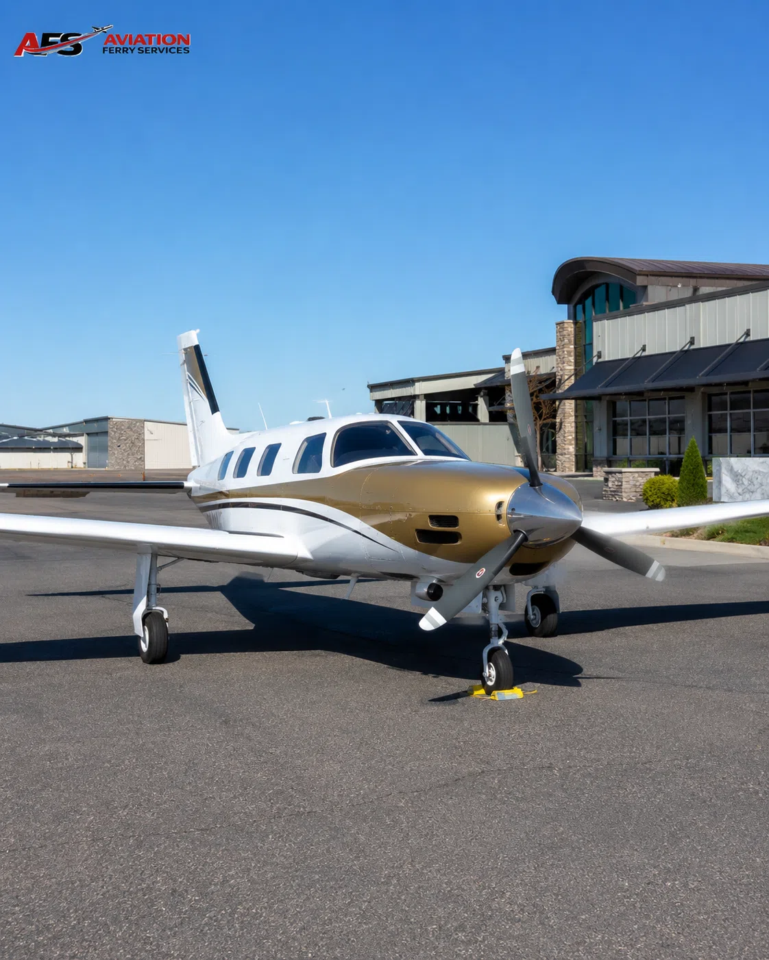 AFS aircraft photo — high-wing aircraft ramp portrait