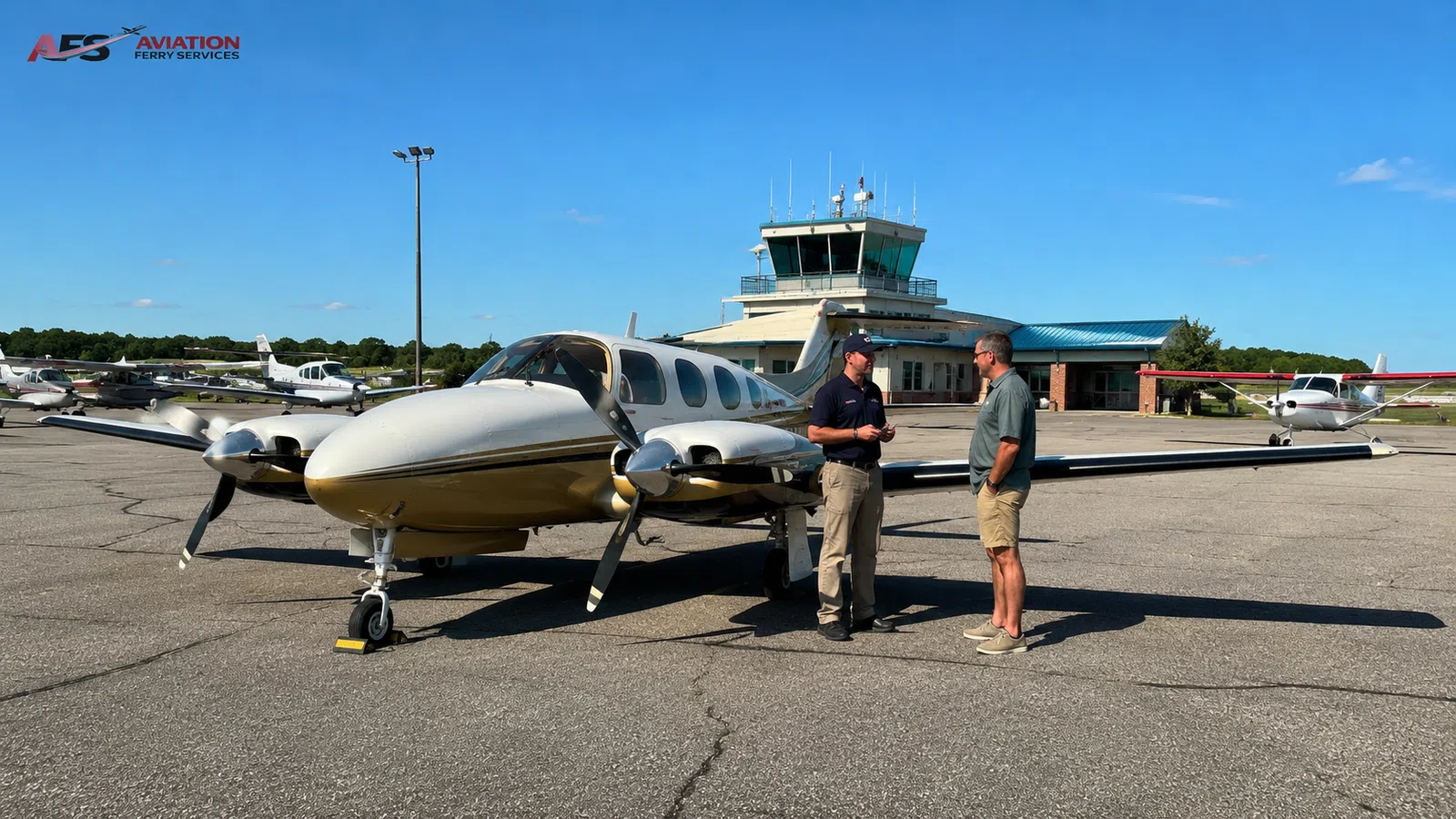 AFS aircraft photo — twin-engine aircraft on the ramp