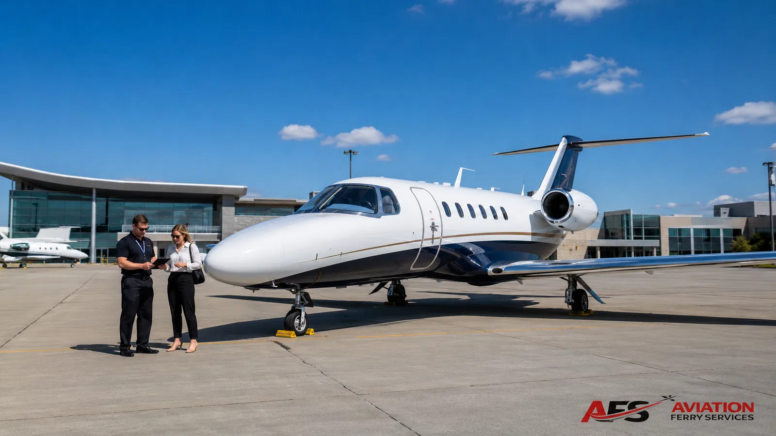AFS aircraft photo — jet aircraft on an airport ramp