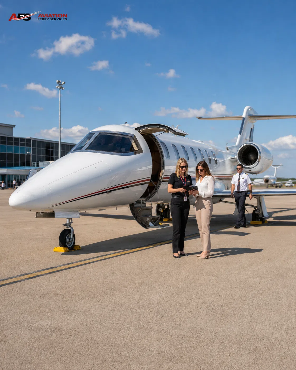 AFS aircraft photo — business jet handoff context